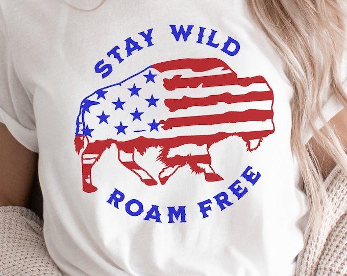 American Flag Sublimation PNG Bison Print 4th Of July Sublimation USA Shirt Patriotic POD Sublimation Designs American Flag Wall Art Bison