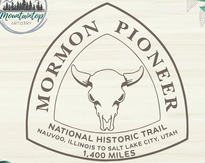 Mormon Pioneer Trail Sign, Trail Sign SVG, MPT Marker