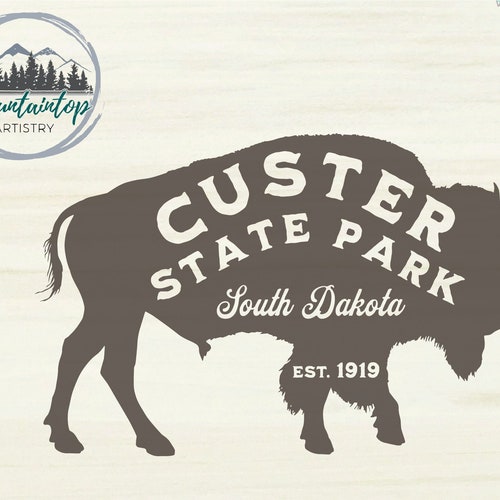 Custer State Park SVG South Dakota Bison Buffalo Custer Etsy