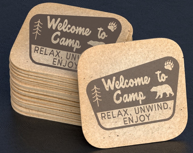 Welcome To Camp Sign National Park Decor Camping Sign Woodland Gift Relax Unwind Enjoy Sign SVG Welcome To Camp Gift For Hunters Camp Decor