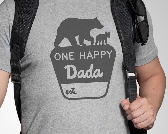 Bear Baby Shower Decorations Forest Wall Art Black Bear Gifts One Happy Dada Sign First Birthday Decor Camping Party Printable Gift For Dad
