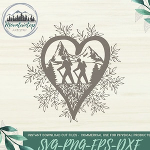 Cadeau de randonnée pour les couples aventure art mural montagne impression randonneur chemise PNG forêt décoration de mariage randonnée chemise de fiançailles dernière randonnée avant le voile