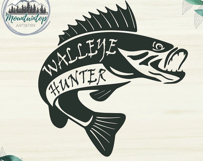 Fathers Day Fishing Gift Walleye Wall Art Gift For Dad Fishing Shirt PNG Walleye Fishing Sticker SVG Gift for Fishermen Walleye Shirt PNG