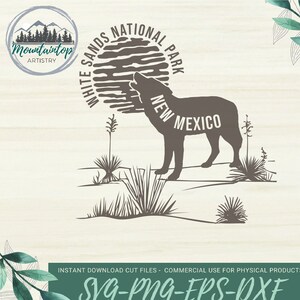 White Sands Nationalpark SVG, New Mexico Geschenkideen, White Sands New Mexico, Nationalpark Geschenkideen, Vollmond SVG, Desert Vibes SVG