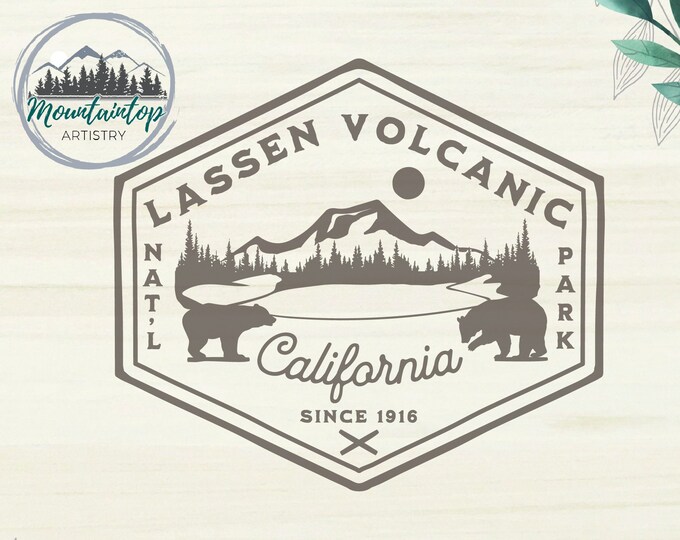 Lassen Volcanic National Park, National Park SVG, National Park Gifts, National Park Decor