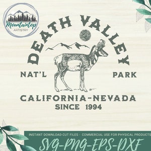 Parc national de la vallée de la mort SVG, vallée de la mort, cadeaux du parc national, antilope de la vallée de la mort,
