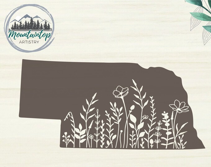 Nebraska Gift Wildflower Shirt PNG Nebraska Farm Wall Art Cornhusker Gift The Good Life Nebraska SVG Cornhusker Shirt Decal Nebraska PNG