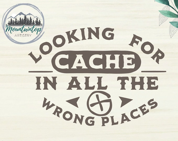 Geocache Shirt PNG Geocaching Gift For Geocachers Wall Art Mountain Decor Geocache Gifts Hiking SVG Geocache POD Designs No Muggles Allowed