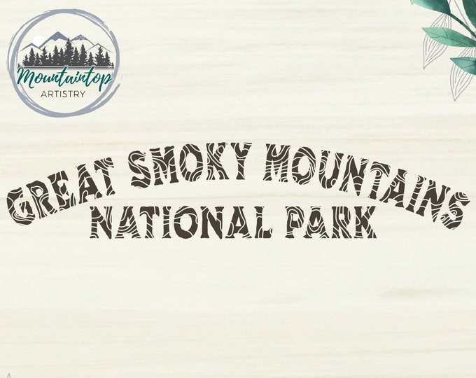 Great Smoky Mountains National Park SVG, Great Smoky Mountain National Park Gift Ideas, Topographical National Park Cut File