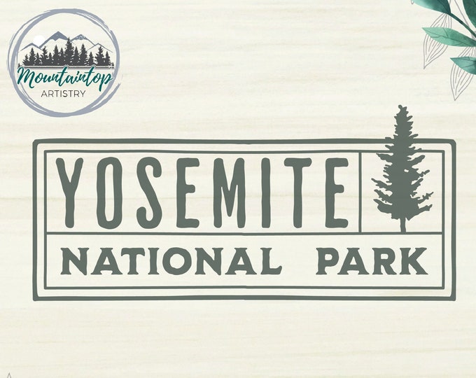 Yosemite National Park SVG, Yosemite California SVG, California National Park SVG, National Park Gift Ideas, Yosemite National Park Tree