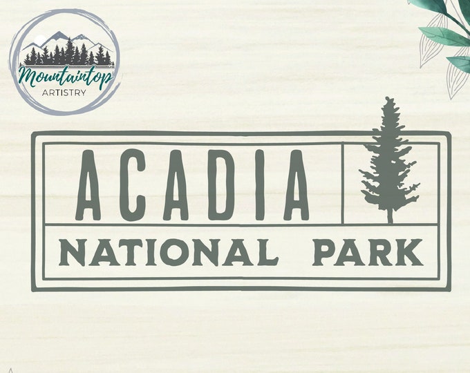 Acadia National Park Gift Maine Shirt PNG Acadia National Park Decor Maine Printable Forest Wall Art Acadia National Park POD Designs Maine