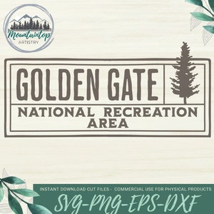 Golden Gate National Recreation Area SVG, Californie SVG, Parcs Nationaux, Golden Gate Californie, Golden Gate SVG, Golden Gate Park