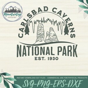 Carlsbad Caverns nationalpark SVG, presentidéer till nationalparken, New Mexico, Carlsbad Caverns SVG, fladdermöss, grottor,