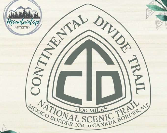 Continental Divide Trail Sign SVG, CDT marker, Trail Sign Marker Logo