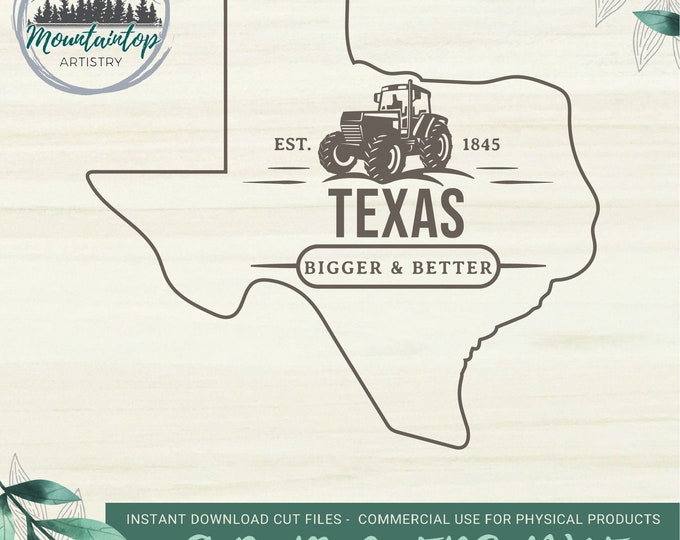 Texas Gift Farmer Wall Art Texas Hill Country Art Texas SVG Farm Decor Texas Shirt PNG Farming Decal Tractor Theme Texas Gift For Farmers