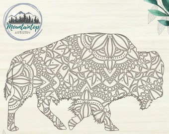 Buffalo Wall Art For Home Decor, Bison Tee Shirt Ideas, American Bison SVG, Bison Nursery, Bison Art, Buffalo Wall Art, Buffalo PNG