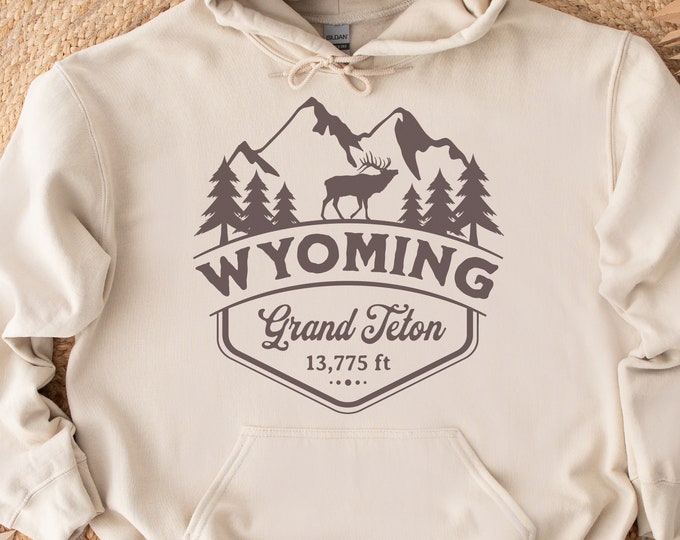 Grand Teton Wyoming Gift For Hikers Wall Art Mountain Decor Grand Teton Decal Wyoming Hiking Gift Teton Mountains Shirt Wyoming Cabin Decor