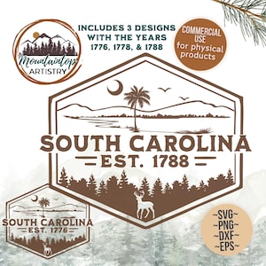 South Carolina SVG Strand Hausdekor South Carolina Geschenk Marsh PNG South Carolina Shirt SVG Ozeanwandkunst South Carolina Einweihungsparty Geschenk