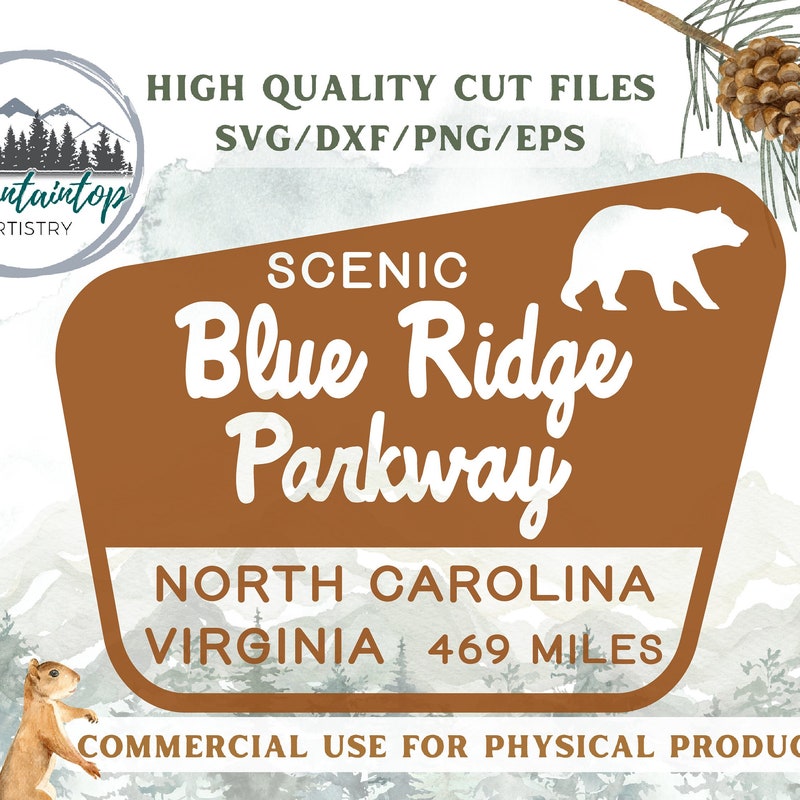 Blue Ridge Mountains Svg - Etsy