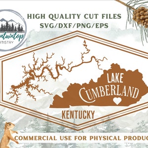 Lake Cumberland Shirt PNG Kentucky Gift Lake House Wall Art Lake Cumberland Kentucky SVG Lake Cumberland Decor For Lake House POD designs