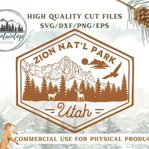 Zion National Park Shirt PNG Cadeau Utah Art mural Zion Designs par sublimation Utah Parc national POD Designs Parc national de Zion Usage commercial