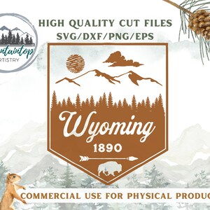 Wyoming SVG, Wyoming cadeaux, Wyoming Wall Art, Wyoming Patch