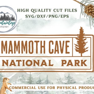 Mammoth Cave National Park Shirt PNG Kentucky Decor Mammoth Cave National Park Gift For Hikers Kentucky POD Designs National Park Print PNG