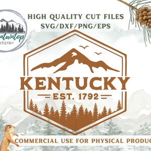 Kentucky Shirt PNG Mountain Gifts Forest Wall Art Kentucky Gift For Hikers Mountain SVG Kentucky Decal Forest POD Designs Kentucky Sticker