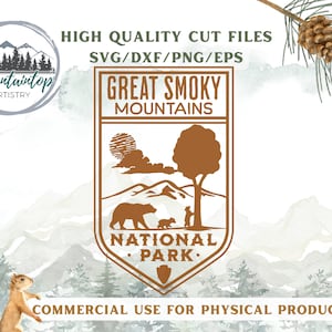 Great Smoky Mountains National Park Shirt PNG Smoky Mountain Gift Tennessee SVG Great Smoky Mountains National Park Gift Black Bear Decor