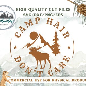 Je m'en fous des cheveux, cadeaux de camping amusants, SVG de camping
