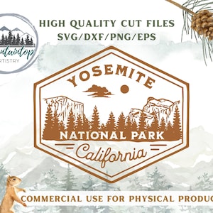 Yosemite National Park Gift Yosemite Shirt PNG California Wall Art Yosemite National Park SVG Sticker Design Yosemite POD Designs California