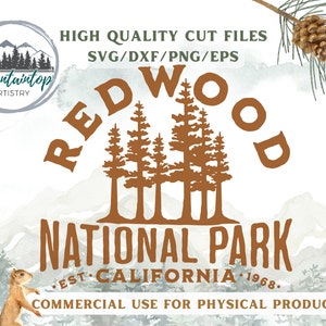 Redwood National Park SVG, National Park Gifts, Redwood National Park Wall Art, National Park Decor