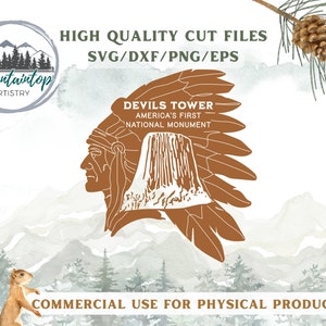 Monumento Nacional Devils Tower SVG, Devils Tower SVG, Devils Tower Wyoming,