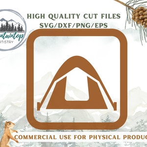 Tente camping signe un joyeux campeur premier anniversaire décorations bois art mural camping salle de classe décoration tente signe SVG parc national thème