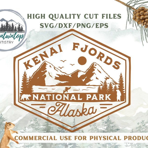 Kenai Fjords National Park, Kenai Fjords Gifts, National Park SVG