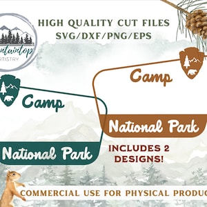 Signo de parque nacional personalizable Signo de bosque nacional editable Decoraciones de cumpleaños para acampar Woodland Baby Shower Camping Tema de cumpleaños Regalo