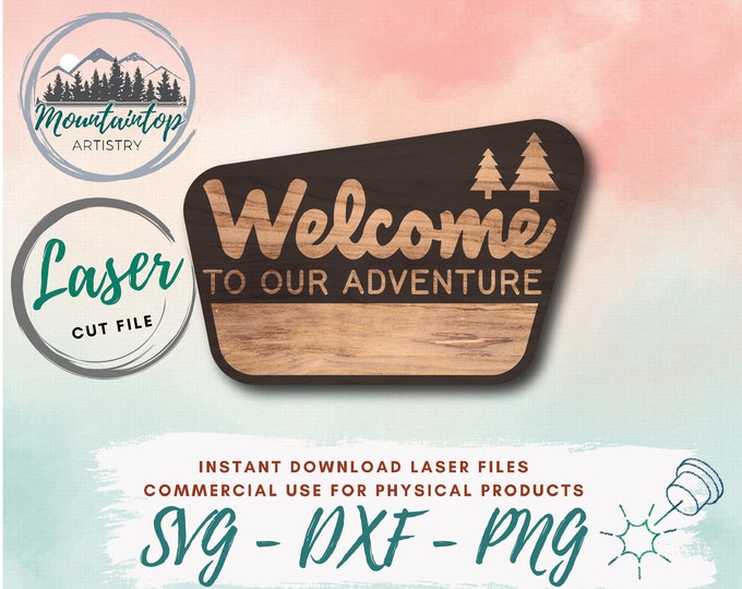 National Park Sign, Wedding Gift Adventure, Welcome Sign For Baby Shower, National Park Nursery, Laser Cut File,