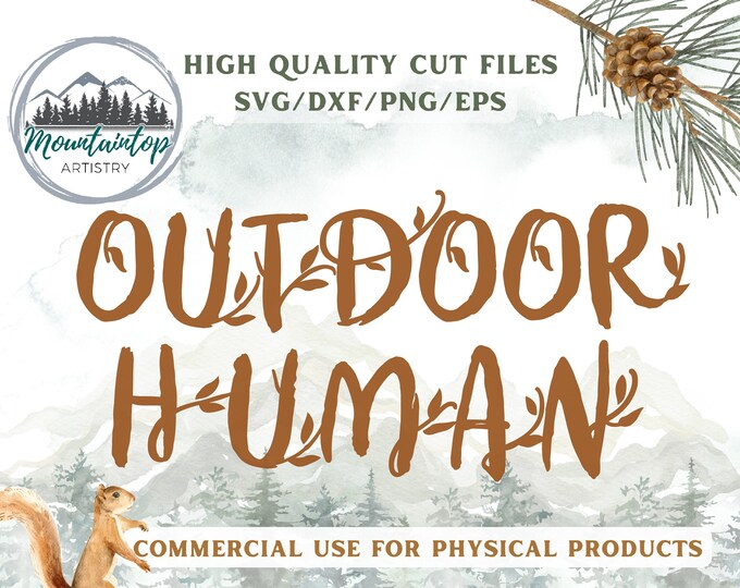 Outdoorsy Wall Art Naturalist Gift Nature Theme Forest Decor Naturalist Wall Art Unique Hiking Gift Outdoor Human Shirt SVG Camping Decal