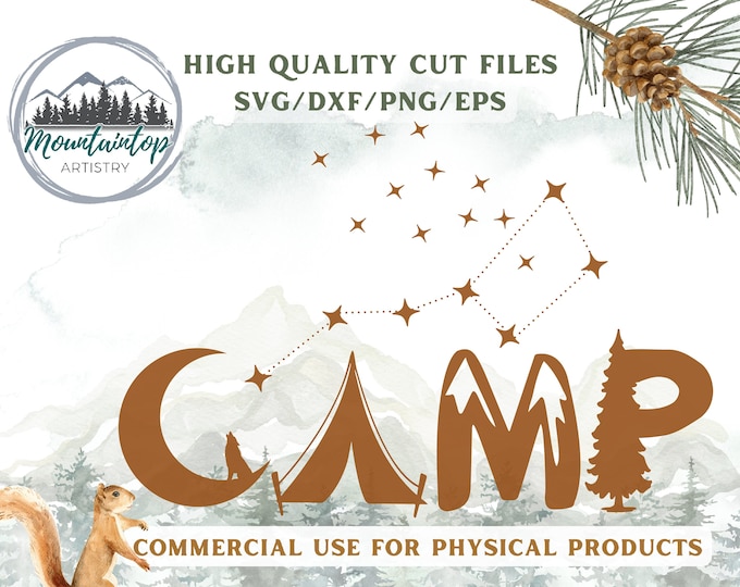 Camp SVG, Camping Gifts, Camping Wall Art, Camping Decor