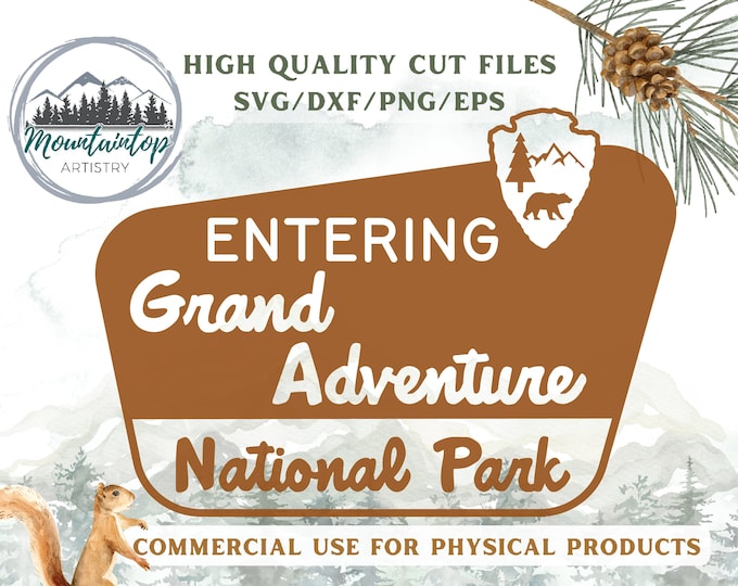 Grand Adventure Sign National Park Nursery Decor Adventure Awaits Sign National Park Prints Happy Camper Birthday Decor Bear Nursery Gifts