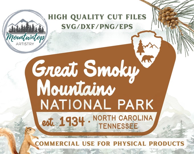 Great Smoky Mountains National Park Gift Great Smoky Mountains Shirt PNG National Park Decor Smoky Mountains POD Designs Smoky Mountain Gift