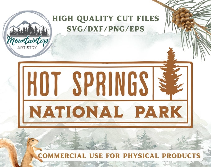 Hot Springs National Park, Arkansas Gifts, Hot Springs National Park SVG