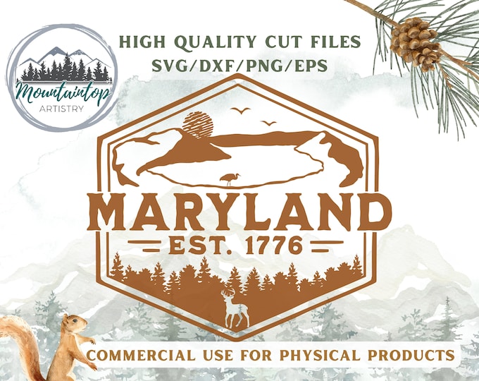 Maryland SVG, Maryland Gifts, Maryland Wall Art