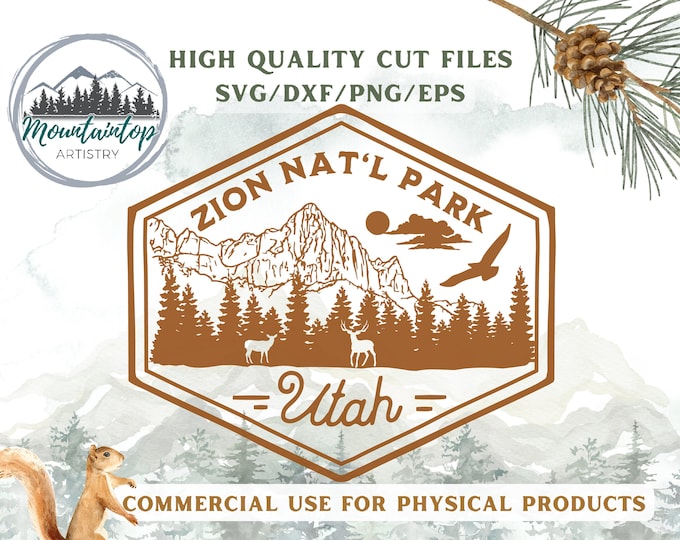 Zion National Park Shirt PNG Utah Gift Zion Wall Art Utah Sublimation Designs National Park POD Designs Zion National Park Commercial Use