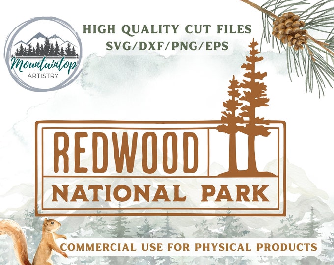 Redwood National Park Gifts, National Park PNG, Redwood National Park SVG, California Redwoods Gifts