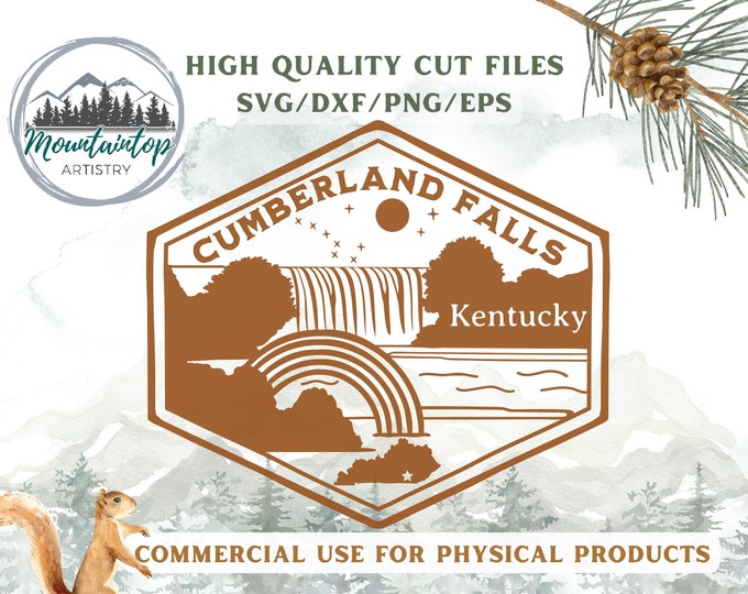 Cumberland Falls Moonbow Gift Kentucky Shirt PNG Moonbow SVG Lake House Decor Kentucky Wall Art Cumberland Falls Gift Hiking Kentucky PNG