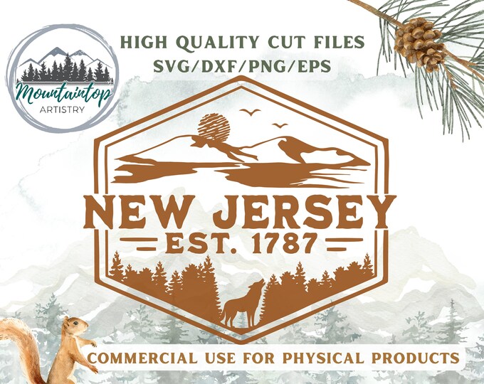 New Jersey Gift For Hikers Mountain Decor New Jersey Shirt PNG Forest Wall Art New Jersey Housewarming Gift New Jersey POD Designs Mountains