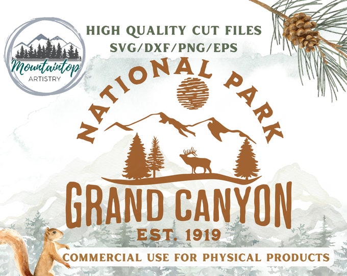 Grand Canyon National Park SVG, Grand Canyon Gifts, Grand Canyon National Park Wall Art