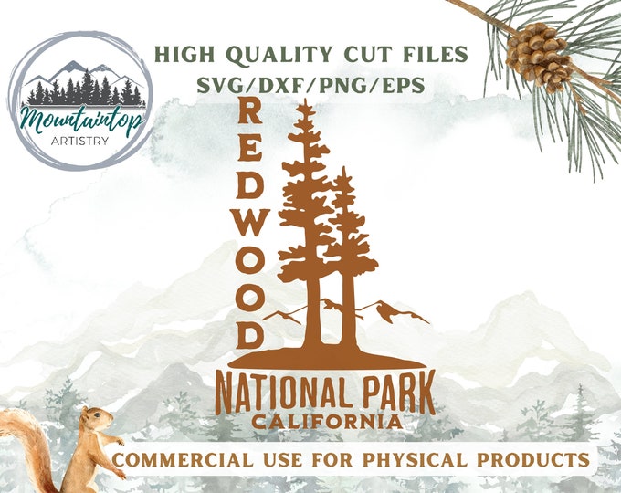 Redwood National Park Gifts, Redwood National Park SVG, National Park Gifts