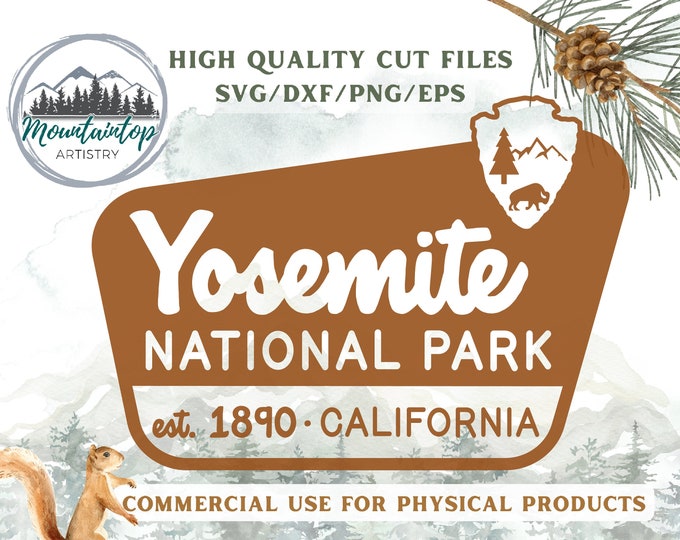 Yosemite National Park Sign SVG Yosemite National Park Shirt PNG Yosemite National Park Wall Art California Gift Yosemite National Park PNG